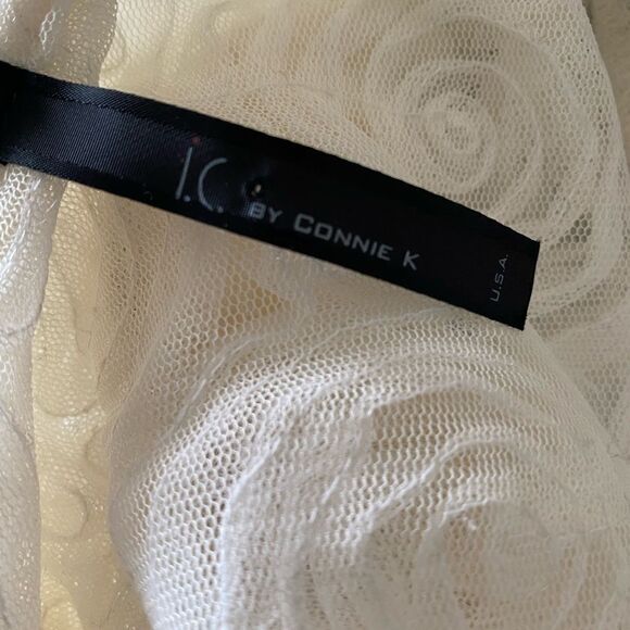 I.C. By Connie Off White Tulle Jacket Size M - Picture 7 of 9